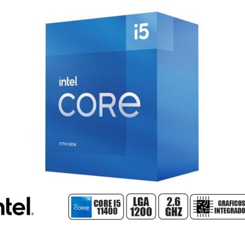 PROCESADOR INTEL CORE I5 11400 2.6 GHZ HASTA 4.4 GHZ, 12MB, 6 NUCLEOS, GRAFICO INTEGRADO UHD 730, LGA 1200