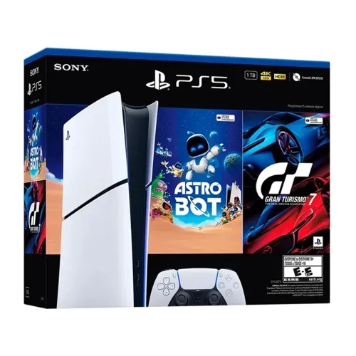 CONSOLA PS5 SLIM DIGITAL BUNDLE ASTRO BOT + GRAN TURISMO